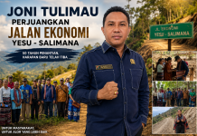 Anggota DPRD Alor Joni Tulimau Perjuangkan Jalan Ekonomi Yesu–Salimana, Akhiri Penantian Warga Selama 50 Tahun Anggota DPRD Alor Joni Tulimau ketika meresmikan jalan ekonomi Yesu-Salimana di Salimana, Rabu 10 Juni 2026 di Salimana. (Foto: doc tribuanapos.net).