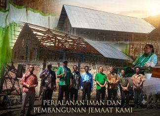 Kaum Bapa Klasis ALTAR Gelar Diakonia Pelayanan Pengatapan Gedung Pos Pelayanan GMIT Laharoi Lakfui Dapitau Ketua Kaum Bapa Klasis ALTAR, Enos Mailani (ketiga kiri) foto bersama jemaat bermata jemaat di Pos Pelayanan GMIT Laharoi Lakfui Dapitau, pada Jumat, 3 Juli 2026. (Foto: doc tribuanapos.net/).